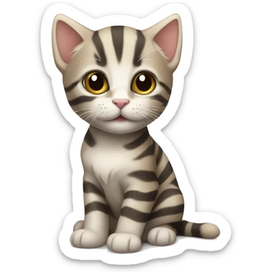 Striped kitten sticker
