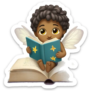 Cute book with fairies  sticker