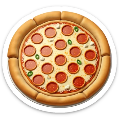 pizza with pepperonis sticker
