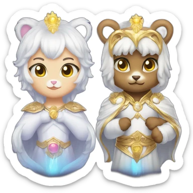 Heavenly Bear of power vs Kitty cat of destiny sticker