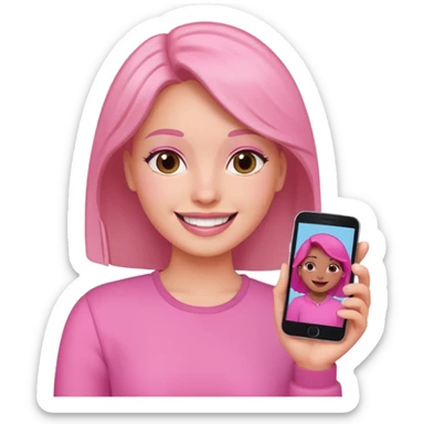 pink video call sticker