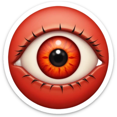 Angry Only single eye no flesh sticker