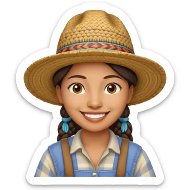 indigenous female farmer sticker