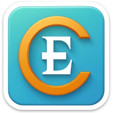 "Create a small emoji-style fintech icon showing a blue 'e' combined with an Indian Rupee symbol featuring saffron and green stripes, flat vector style, clean and modern UI icon." sticker