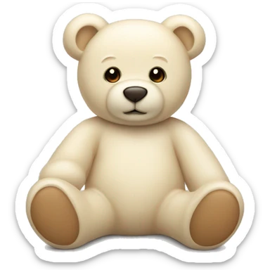 Cream colored teddy bear  sticker