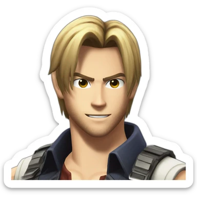 Leon Kennedy thumbs up stubble sticker