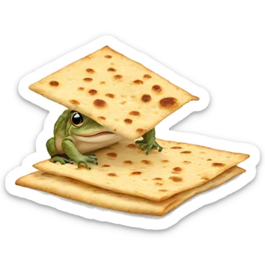 bufo eating matzah  sticker