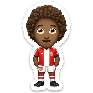 Sunderland football player brown curly hair sticker