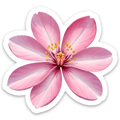 sakura flower with a watercolor effect sticker