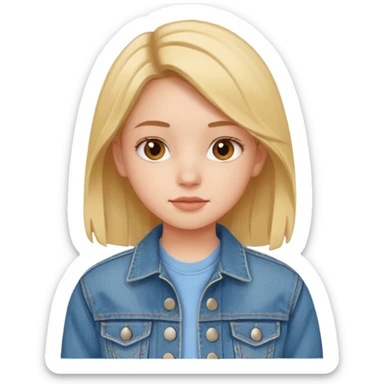 Tête jolie femme ado Real  sticker