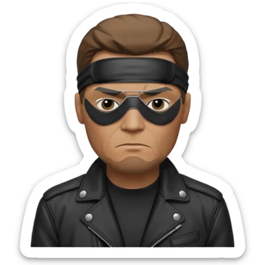Create nick fury Superhero Emoji face only sticker
