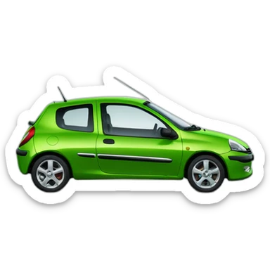 Renault clio 2 green sticker
