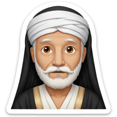 old emirates guys wearin gUAE cloths with white beared .. he works in the sea sticker