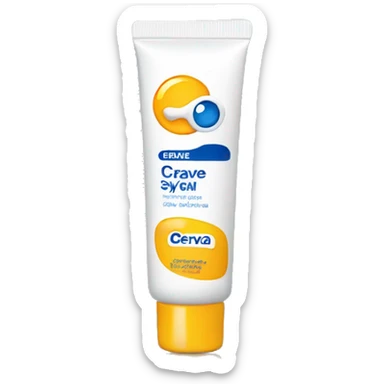 eye cream bottle with label cerave style  sticker