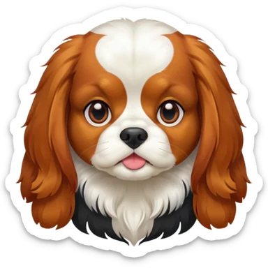Cavalier king charles spaniel tricolor sticker