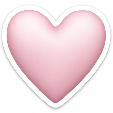 Pillow light pink heart sticker