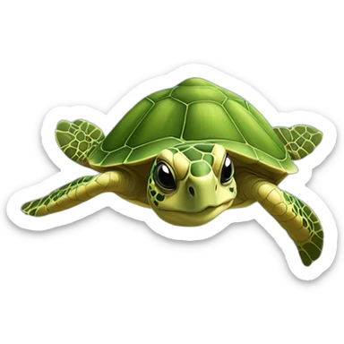 Tortue dans piscine sticker