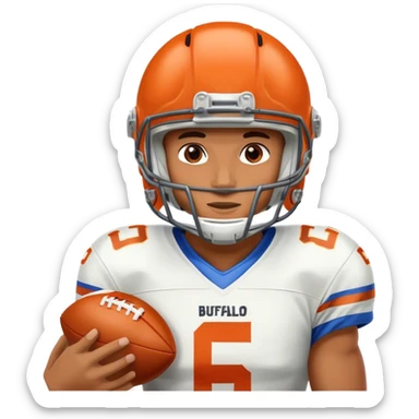 a football player winning the buffalo chicken championship  sticker