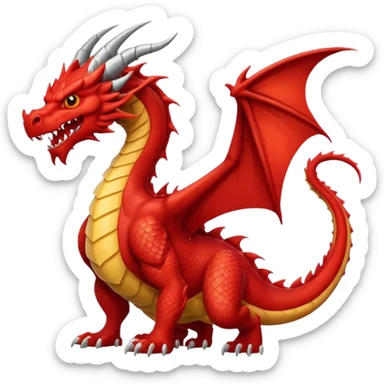 🐉+🔴. Más claro sticker