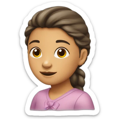 Una niña de 7 años trigueña sticker