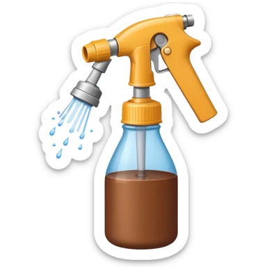 spray bottle brown colored sticker