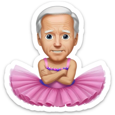 Joe Biden wearing a tutu sticker