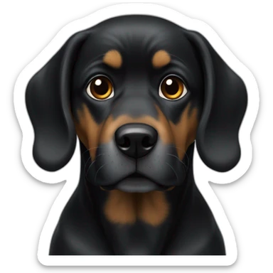 terre-neuve chien noir sticker