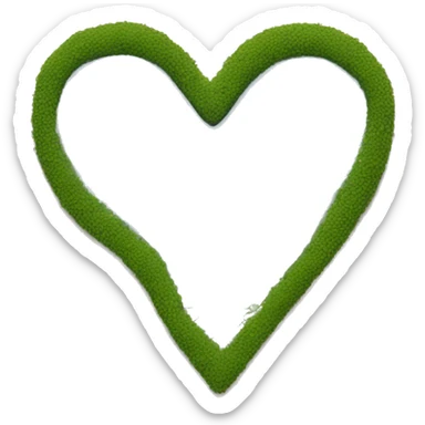 A heart made out of a pond sticker