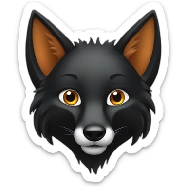 an black fox with nine tails sticker