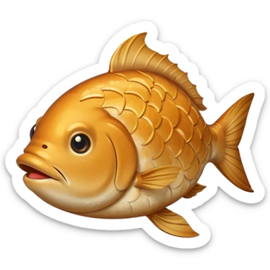 Fish-shaped bun sticker