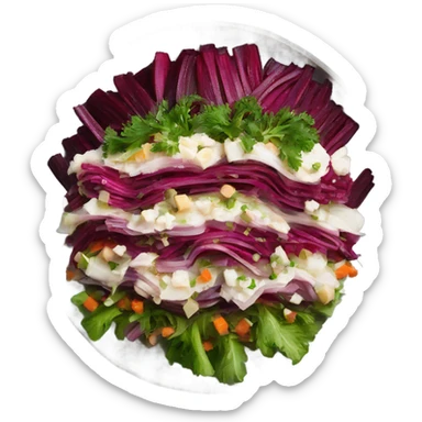 Shuba russian Layered Beet salad with Herring sticker