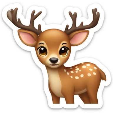 a cute deer sticker
