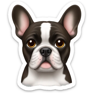 French bulldog brunette sticker