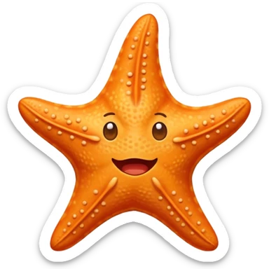 Give me a picture of an animated talking starfish that coughs sticker