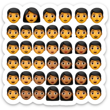Black desi emojis sticker