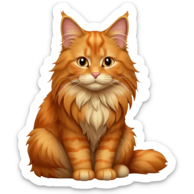 orange mainecoon sticker