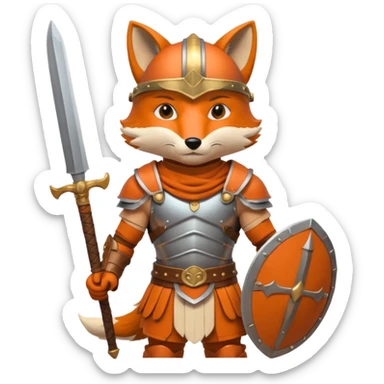 a fox Roman Gladiator sticker