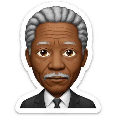 lucius fox morgan freeman sticker