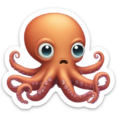 Scary octopus crossing his arms  sticker