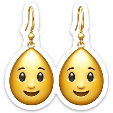 create a golden earrings emoji  the most attractive any one or all of them ill choose it should be fully golden sticker