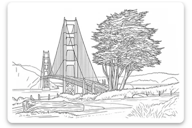 create a line drawing, tracing the images.  sticker