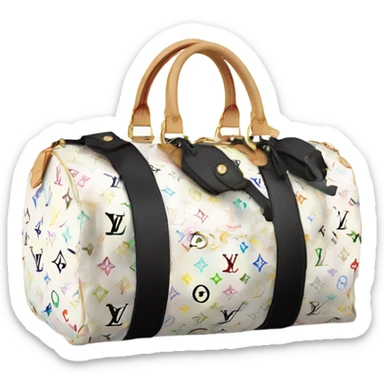 White and black Louis Vuitton Duffle Bag  sticker