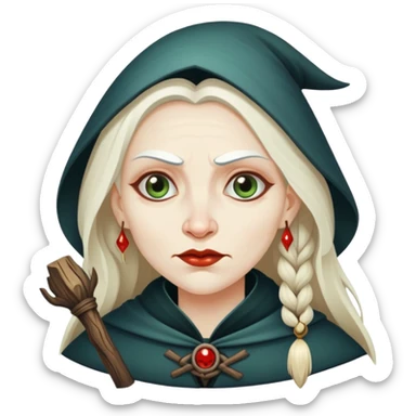 Baba Yaga sorcier wom sticker