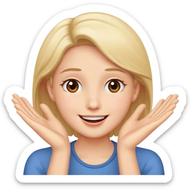 Romance - feeling of excitement associated with love - hands to one side of face sticker