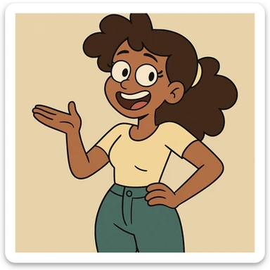 a chlosa, playful style, flat toon style sticker