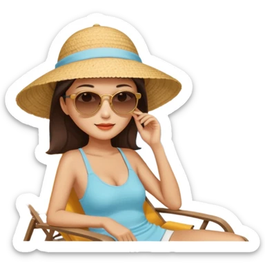 Background is sunbathing in Repulse Bay, a romance between a new Chinese female immigrant and a Hong Kong financial consultant sticker