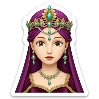 Renaissance lady sticker