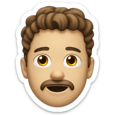 amazed brown hair goatee pierced nose sticker