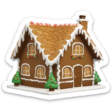 Gingerbread cottage house sticker