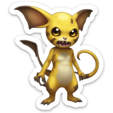 zombie raichu sticker